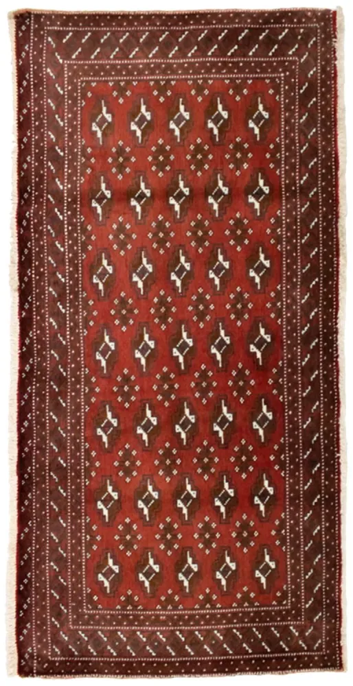 Turkaman Teppich 130 x 60 cm - rot