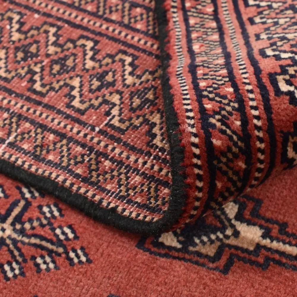 Turkaman Teppich - 132 x 99 cm - rot