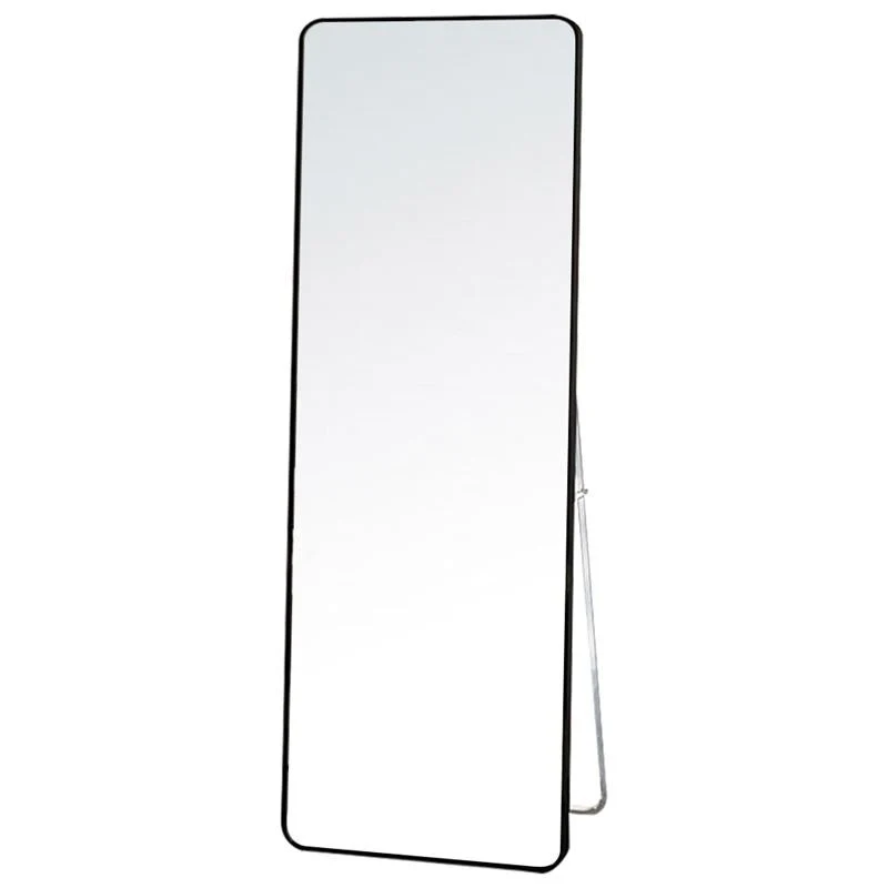 UNIQ Replica Wand-/Bodenspiegel aus Aluminium/Glas, 80 x 180 cm, Schwarz