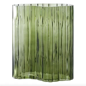 Vase Curv - Smoked Grün