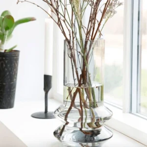 Vase, Forms, rauchgraues Glas