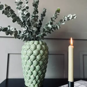 Vase - Keramik DOT gedämpftes Grün