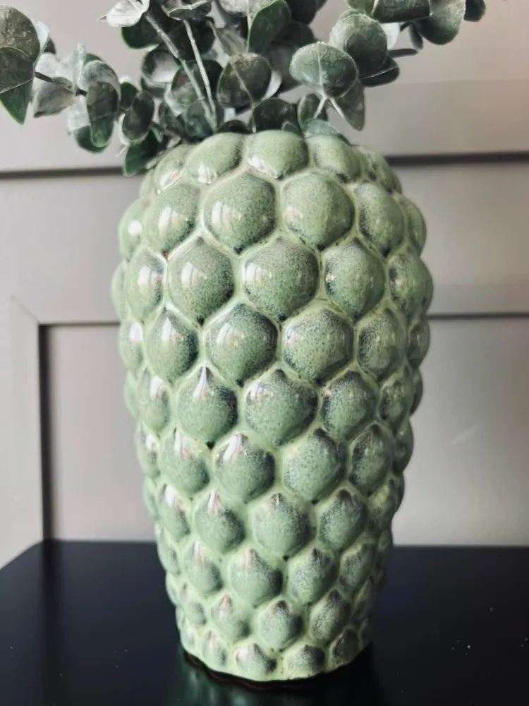 Vase - Keramik DOT gedämpftes Grün