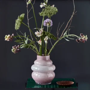 Vase Rosa mundgeblasen