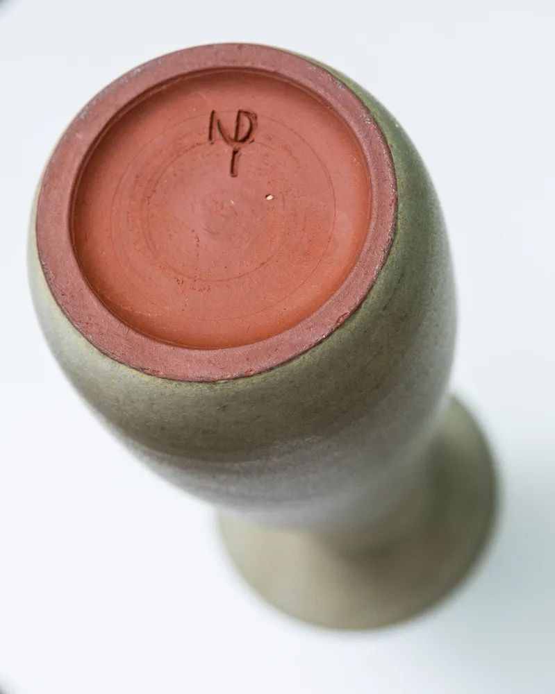 Vintage Keramikvase von Heinz Pelzer Studio Mid Century Design 1970er