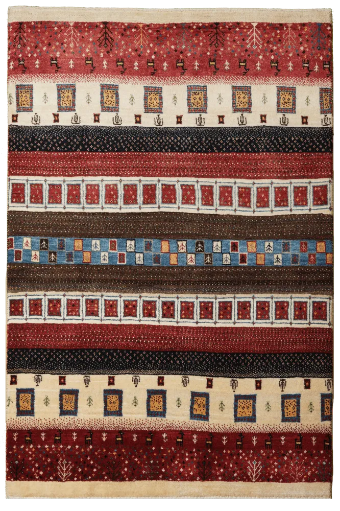 Vintage Rizbaf Teppich Bunt 154x102cm