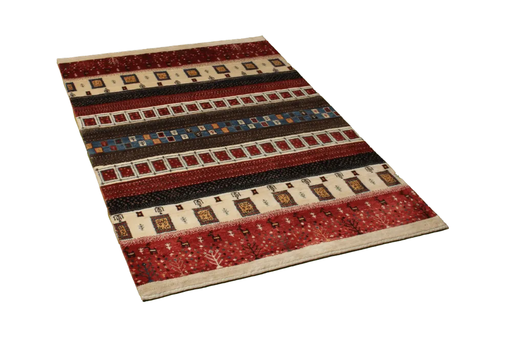 Vintage Rizbaf Teppich Bunt 154x102cm