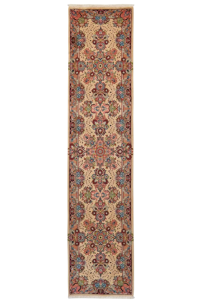 Vintage Sarough Teppich 300x70cm bunt Naturmotive