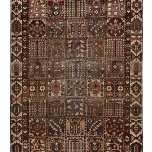 Vintage Teppich - 282 x 198 cm - dunkelbraun