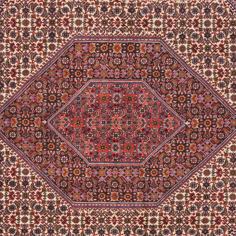 Vintage Teppich Bidjar Bookan 235x146cm Bunt Naturinspirierte Motive