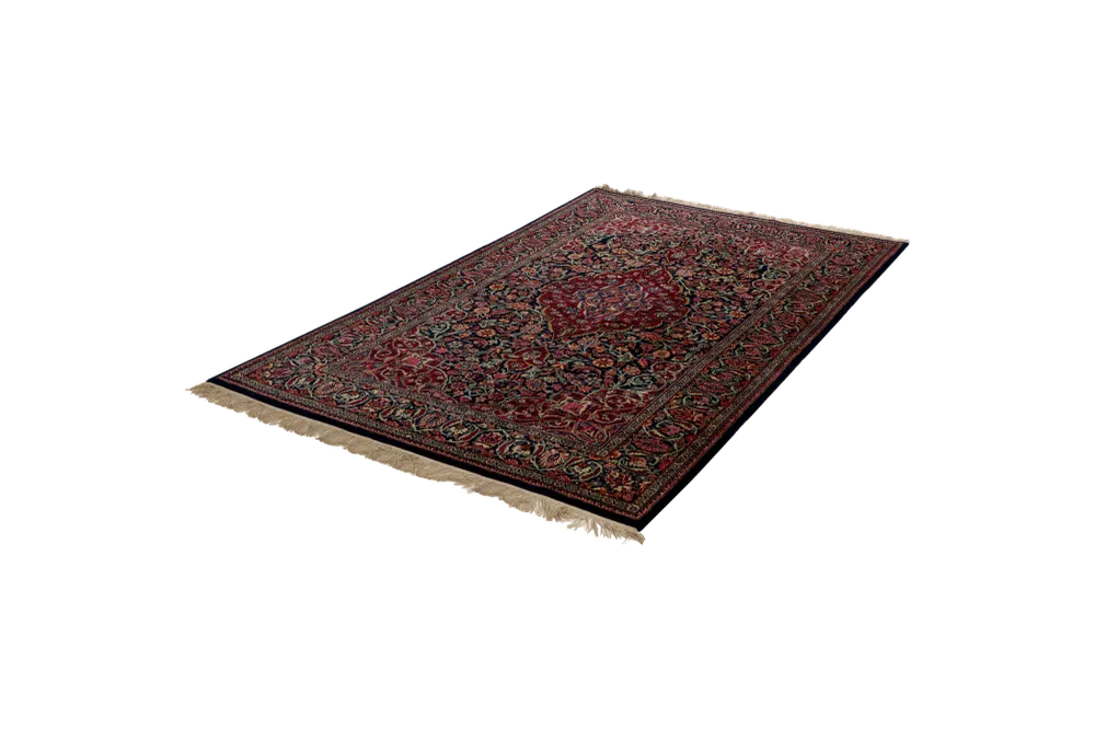 Vintage Teppich Kashan 204x130cm Bunt Naturmotive