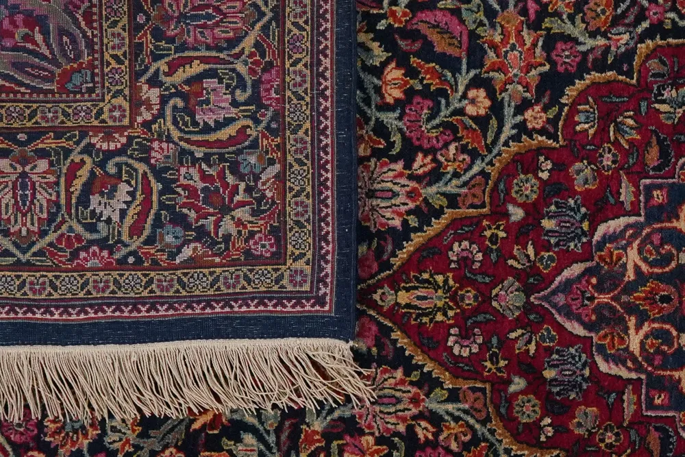 Vintage Teppich Kashan 204x130cm Bunt Naturmotive