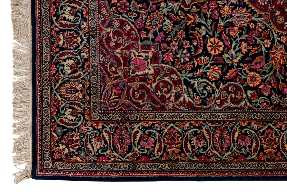 Vintage Teppich Kashan 204x130cm Bunt Naturmotive