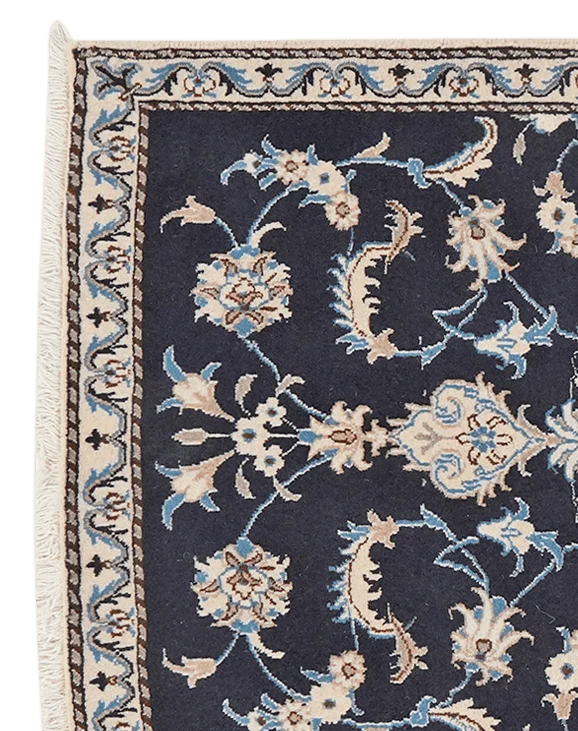 Vintage Teppich Nain 12La 137x86cm Bunt Naturinspirierte Motive