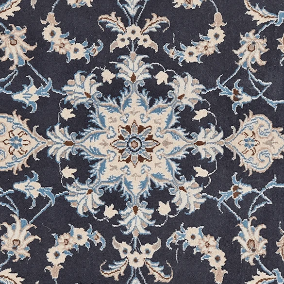 Vintage Teppich Nain 12La 137x86cm Bunt Naturinspirierte Motive