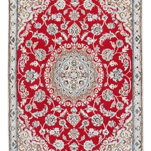 Vintage Teppich Nain 9La 135x89cm bunt Naturmotiv