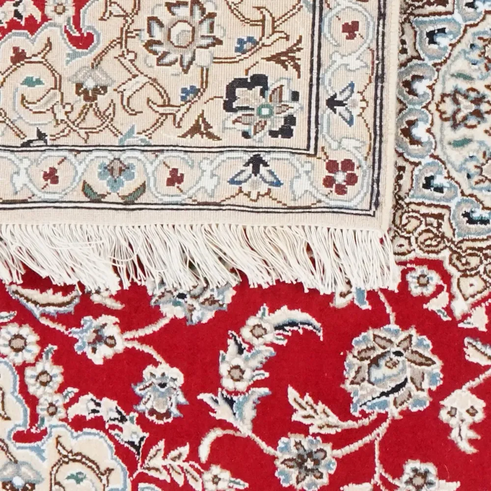 Vintage Teppich Nain 9La 135x89cm bunt Naturmotiv