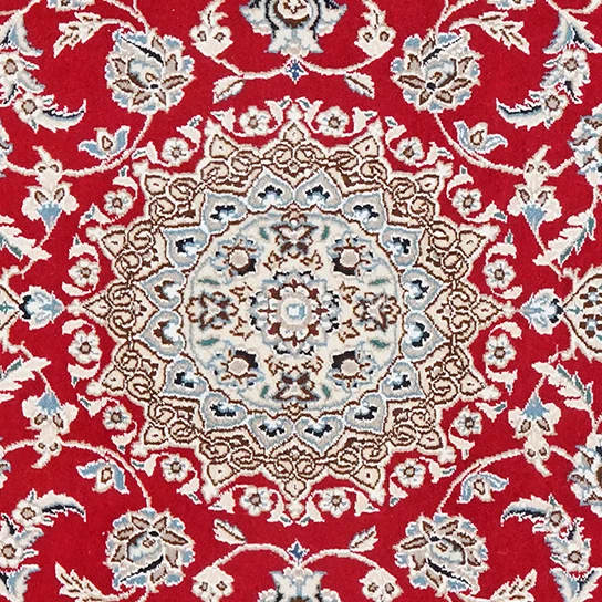 Vintage Teppich Nain 9La 135x89cm bunt Naturmotiv