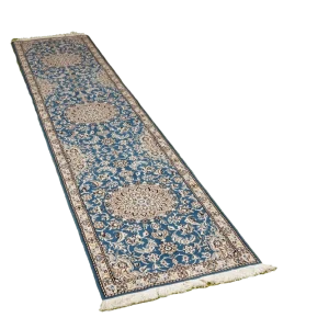 Vintage Teppich Nain 9La 293x60cm Bunt Naturinspirierte Motive