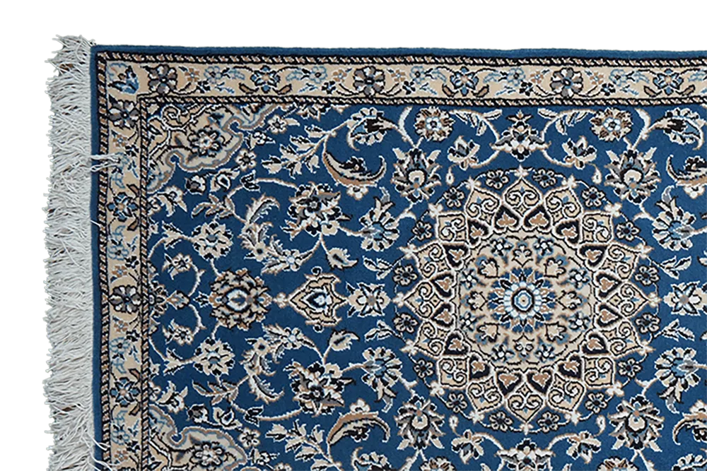 Vintage Teppich Nain 9La 293x60cm Bunt Naturinspirierte Motive