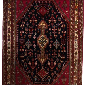 Vintage Teppich Nasrabad 207x141cm Bunt Naturinspirierte Motive