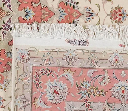 Vintage Teppich Tabriz 50 Raj 204x204cm bunt Naturmotive