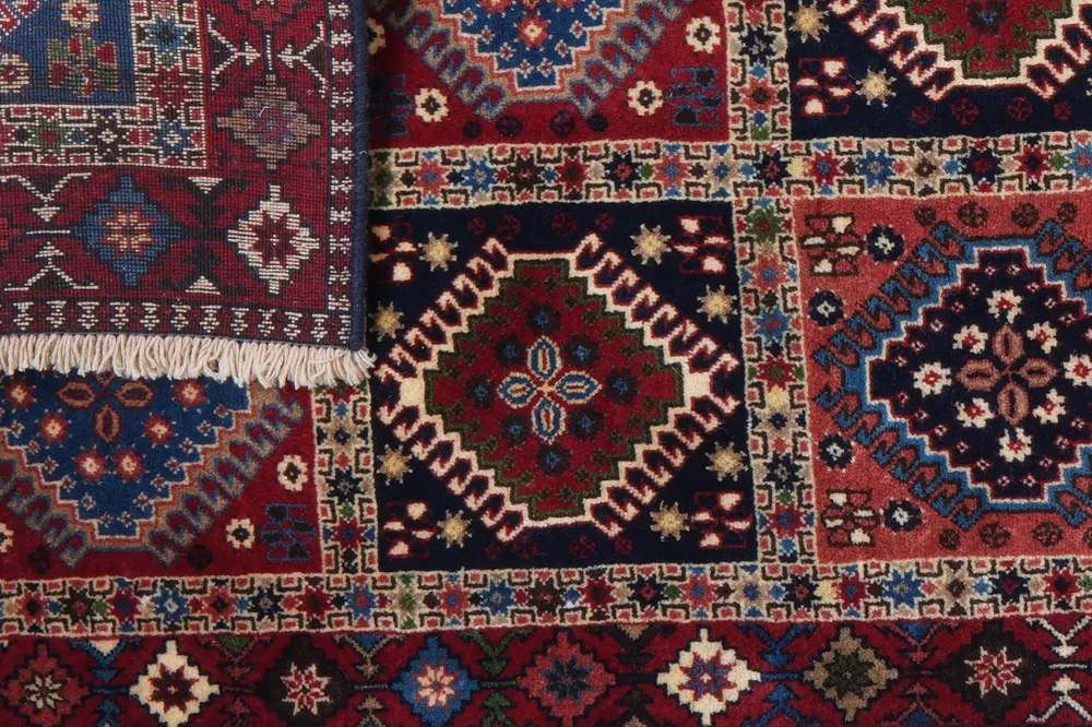 Vintage Teppich Yalameh 286x83cm bunt Naturmotive