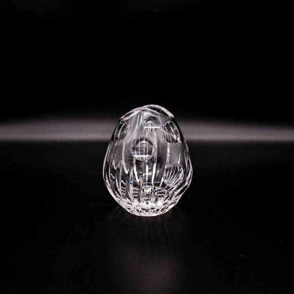 Vintage Vase aus Glas, geschliffen, makellos