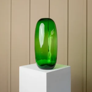 Vintage Vase grünes Glas von Maria Vinka für Ikea 1990er Mid Century Design