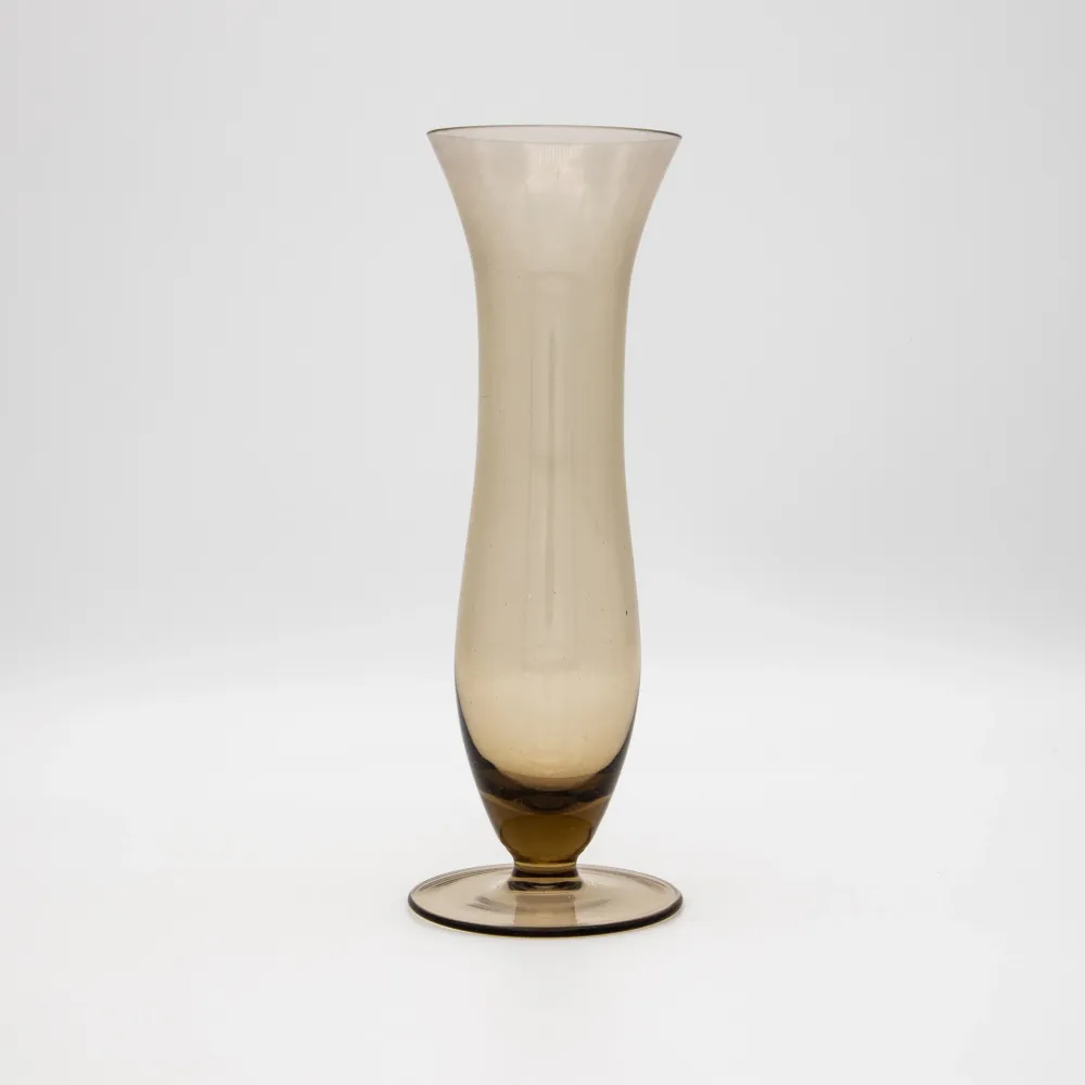 Vintage Vase Rauchglas von Lauscha