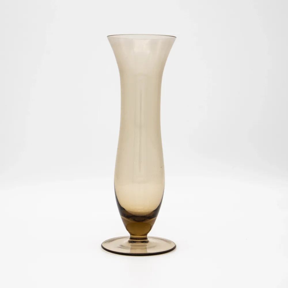 Vintage Vase Rauchglas von Lauscha