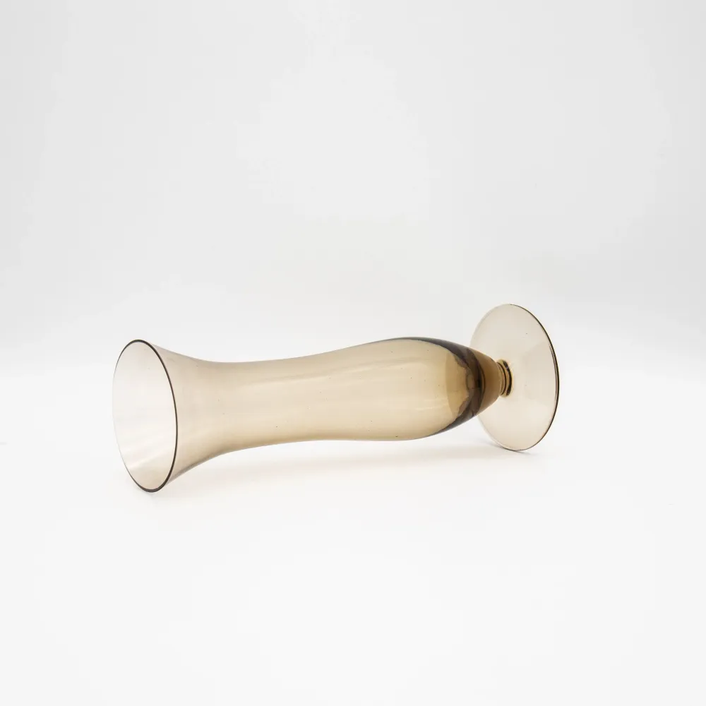 Vintage Vase Rauchglas von Lauscha