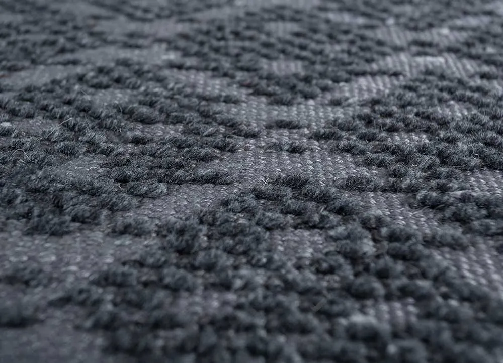 Viskose Teppich quadratisch - 75 x 75 cm - anthrazit