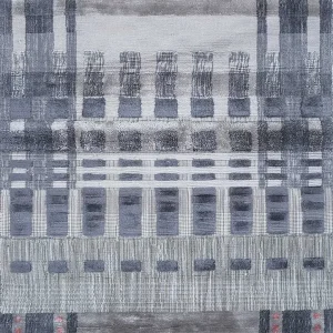 Viskose Teppich quadratisch - 90 x 90 cm - mehrfarbig