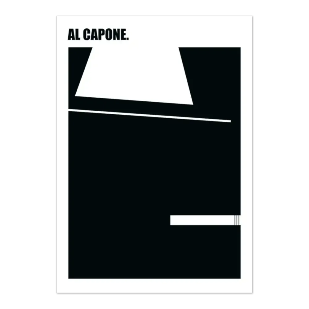 Wanddeko Al Capone Minimalistisches Kunstwerk