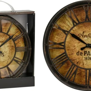 WANDUHR ''ANTIK'' KUNSTSTOFF D20 B4,5CM (exkl. 1xAA-Batterie)