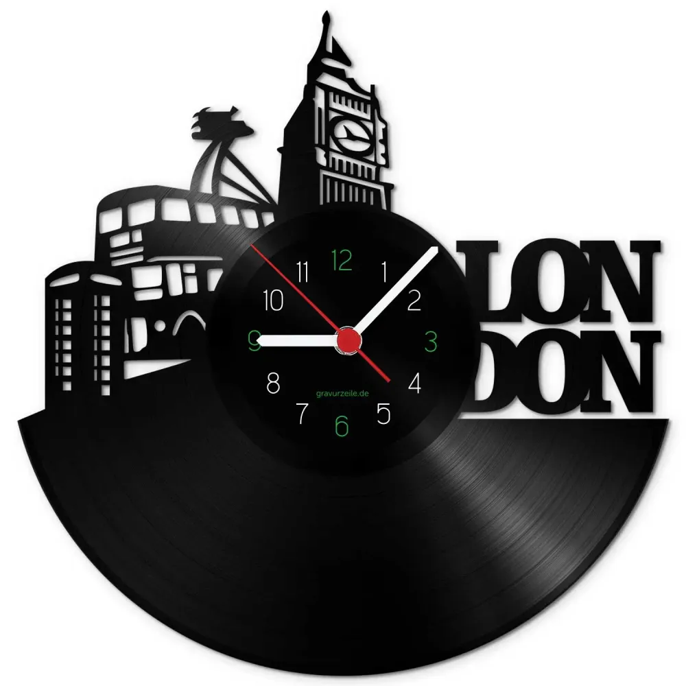 Wanduhr aus Vinyl London 2016