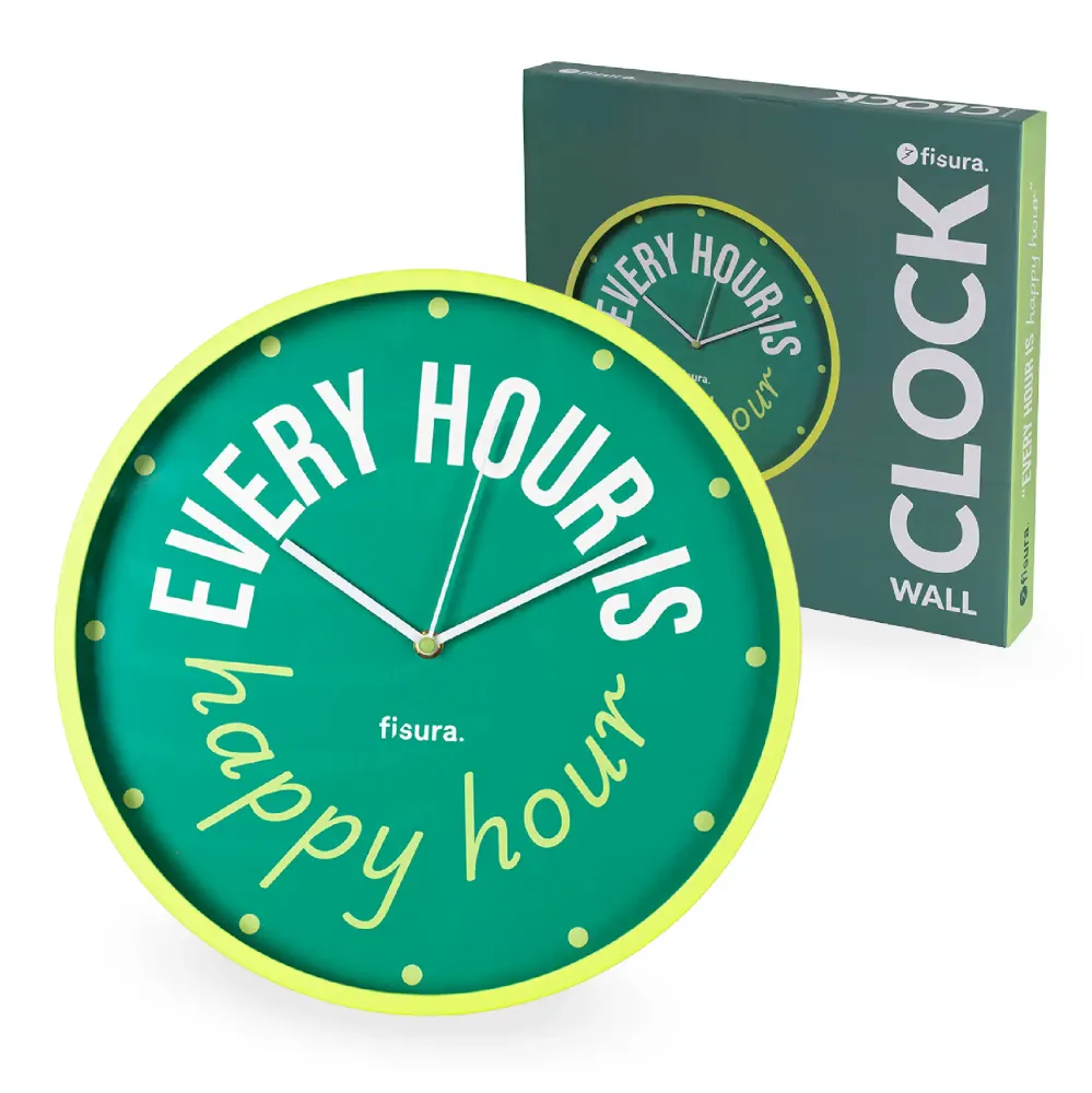 Wanduhr „Every hour is happy hour“