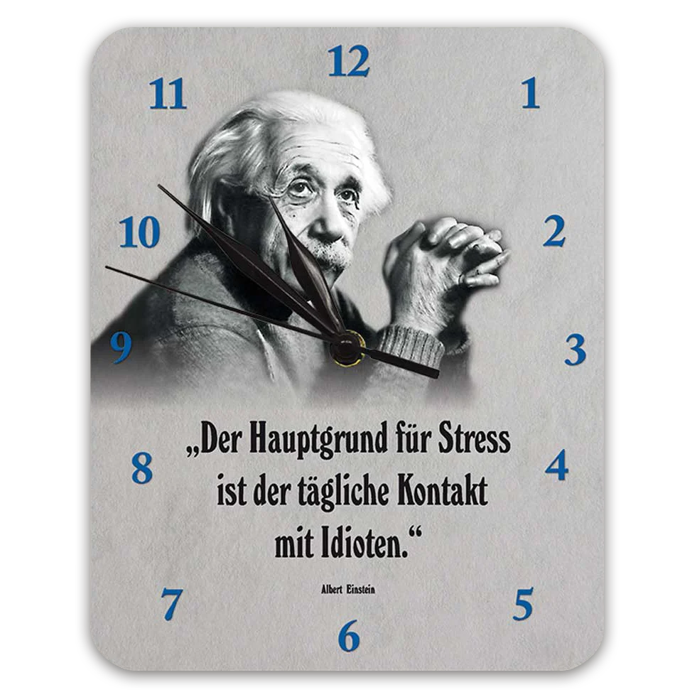 Wanduhr "Idioten"