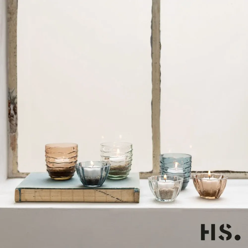 Windlicht klar Teelichthalter ORIA | Glas ca. 8x7,5 cm | HOME SOCIETY