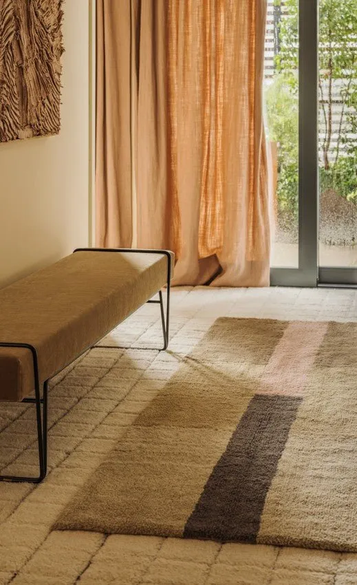 Wollflurteppich Chroma Rosa - Puder 80 x 230 cm
