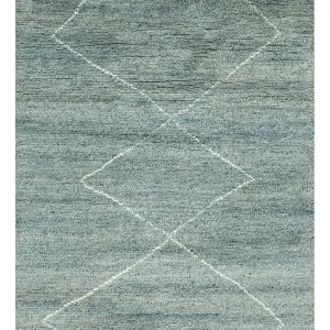 Wollteppich - 240 x 150 cm - petrolblau
