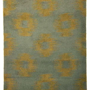 Wollteppich 240 x 150 cm Wohnzimmer Teppich