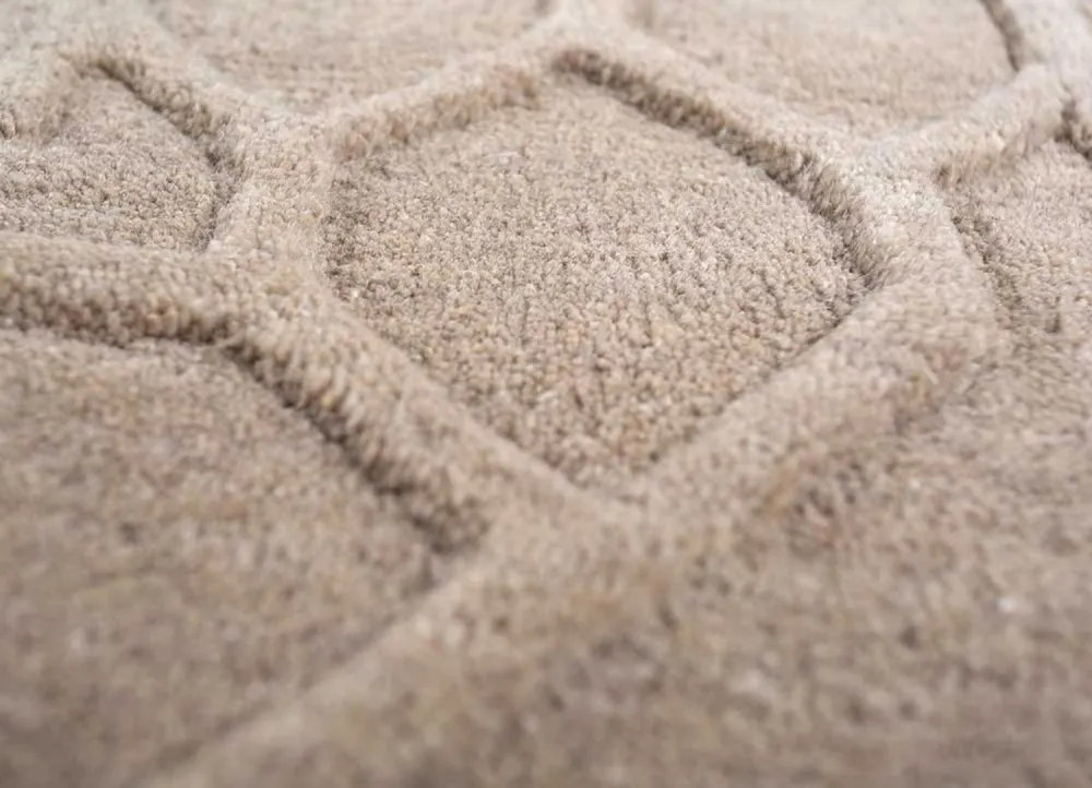 Wollteppich - 270 x 180 cm - dunkelbeige