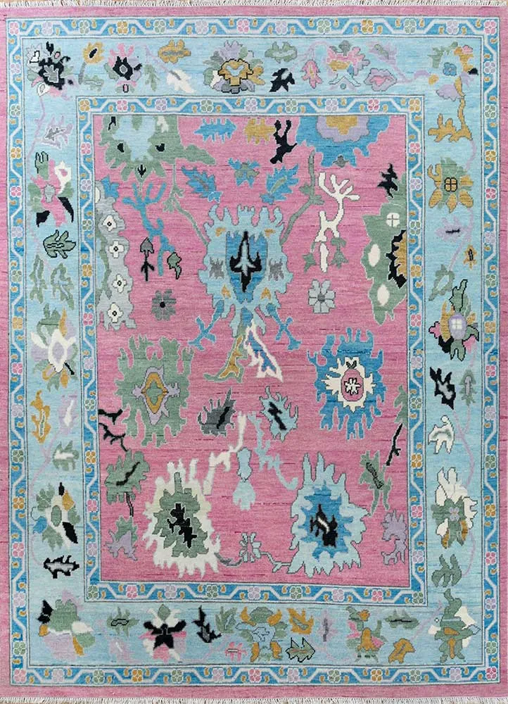 Wollteppich - 270 x 180 cm - rosa