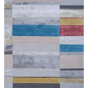 Wollteppich - 270 x 180 cm - silber