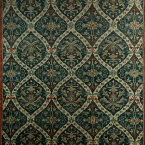Wollteppich - 300 x 200 cm - dunkelgrün