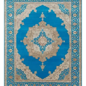 Wollteppich - 300 x 240 cm - blau