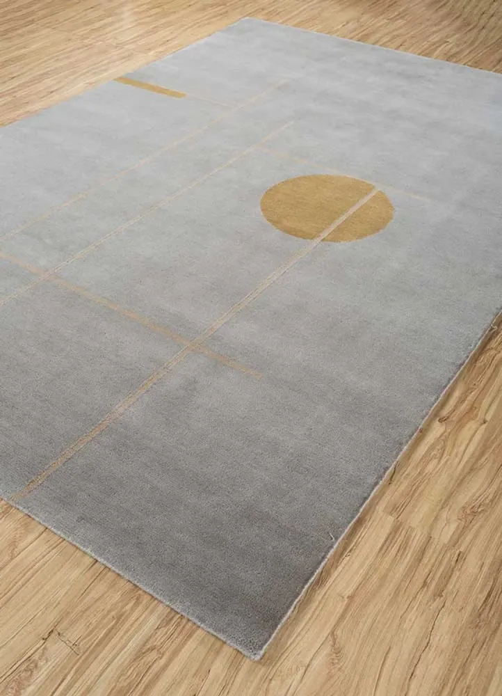 Wollteppich - 300 x 240 cm - grau