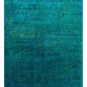 Wollteppich - 300 x 240 cm - petrolblau